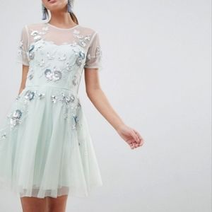Asos Design Premium Embellished Tulle Dress